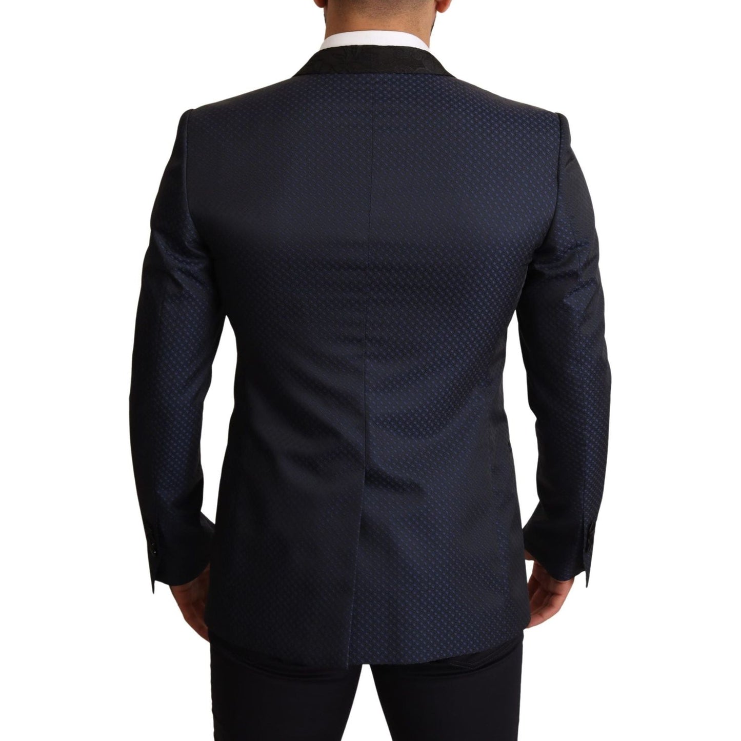 Dolce & Gabbana Blue Wool Slim Fit MARTINI Blazer Jacket 11% Silk,1728,33% Wool,50% PL,67345645728,Blazers - Men - Clothing,Blazers - Suits & Blazers - Clothing,Blue,Clothing,Dolce & Gabbana,IT48 | M,Material: 6% AC,Men,Men - Clothing,New with tags,Suits