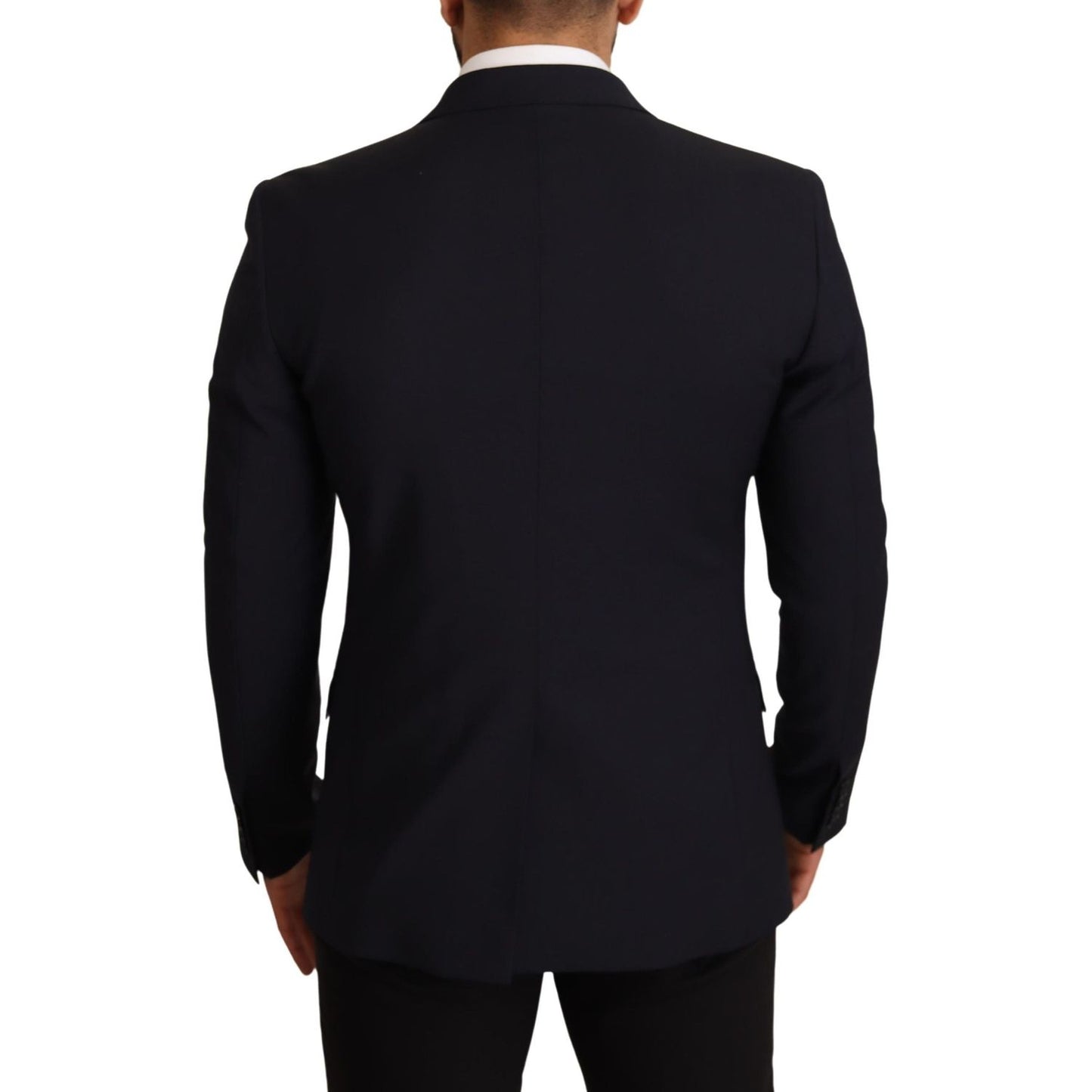 Dolce & Gabbana Elegant Dark Blue Wool Blend Martini Suit Dolce & Gabbana