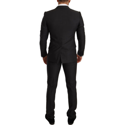 Dolce & Gabbana Gray Wool MARTINI Slim Fit Set Suit 1728,67345645728,Clothing,Dolce & Gabbana,Gray,IT44 | XS,Material: 100% Wool,Men,Men - Clothing,New with tags,Suits & Blazers - Clothing,Suits - Men - Clothing,Two-Piece Suits - Suits & Blazers - Clothin