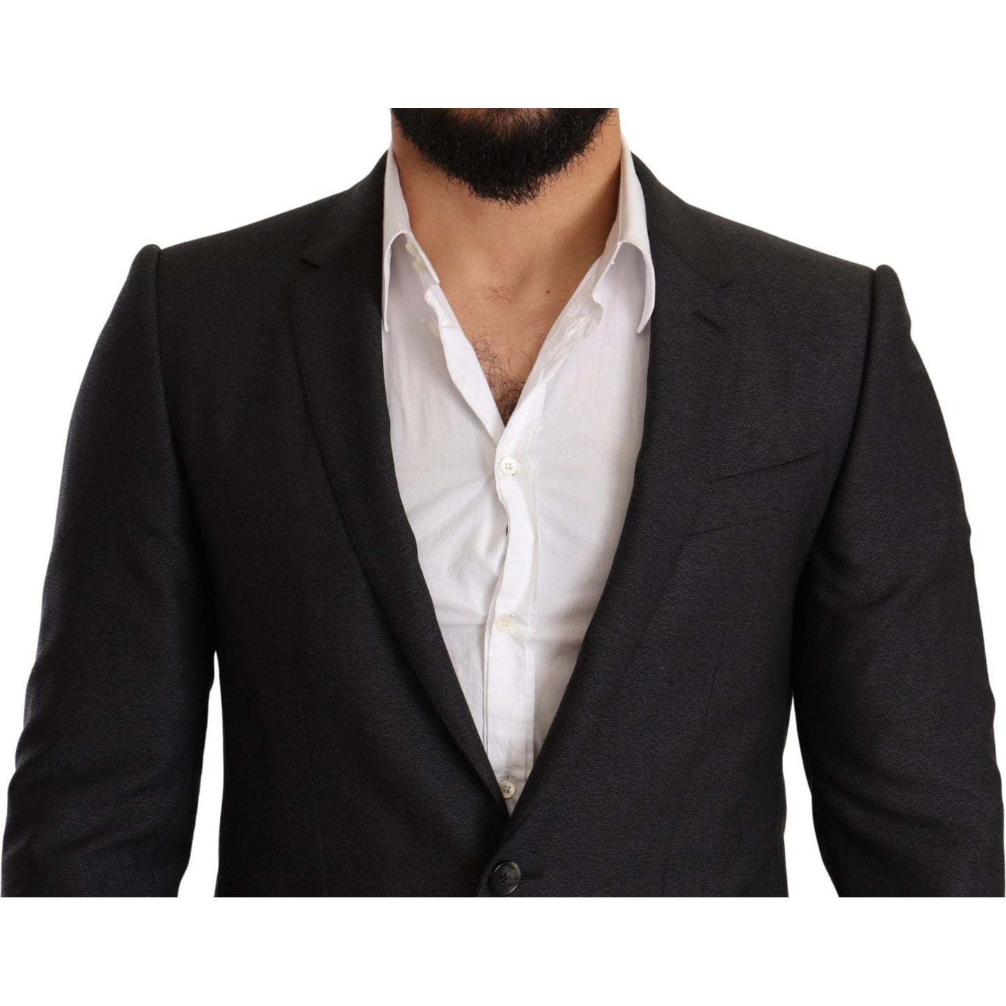 Dolce & Gabbana Gray Wool MARTINI Slim Fit Set Suit 1728,67345645728,Clothing,Dolce & Gabbana,Gray,IT44 | XS,Material: 100% Wool,Men,Men - Clothing,New with tags,Suits & Blazers - Clothing,Suits - Men - Clothing,Two-Piece Suits - Suits & Blazers - Clothin