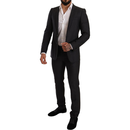 Dolce & Gabbana Gray Wool MARTINI Slim Fit Set Suit 1728,67345645728,Clothing,Dolce & Gabbana,Gray,IT44 | XS,Material: 100% Wool,Men,Men - Clothing,New with tags,Suits & Blazers - Clothing,Suits - Men - Clothing,Two-Piece Suits - Suits & Blazers - Clothin