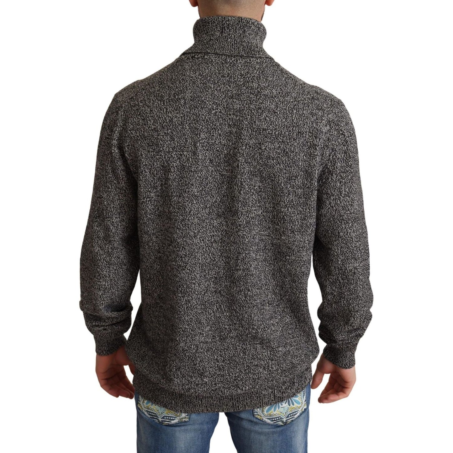 Dolce & Gabbana Elegant Gray Cashmere Turtleneck Sweater MAN SWEATERS Dolce & Gabbana