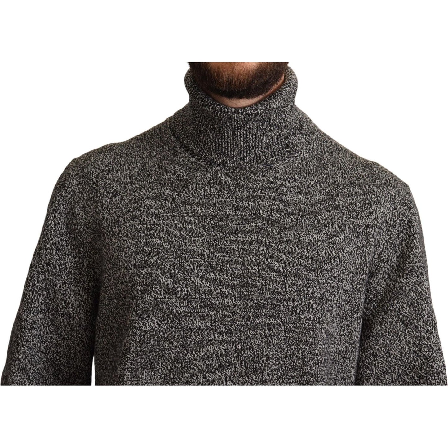 Dolce & Gabbana Elegant Gray Cashmere Turtleneck Sweater MAN SWEATERS Dolce & Gabbana