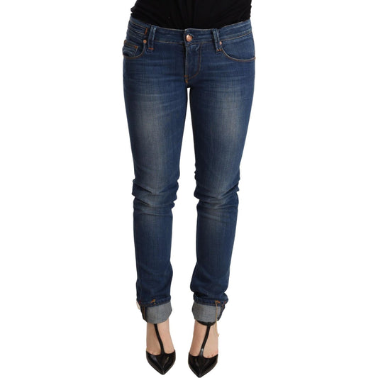 Acht Blue Washed Low Waist Skinny Denim Jeans Pant 1728,67345645728,Acht,Blue,Clothing,Jeans & Pants - Women - Clothing,Jeans Denim - Clothing,Material: Cotton,New with tags,Skinny Jeans - Jeans Denim - Clothing,W26,Women,Women - Clothing