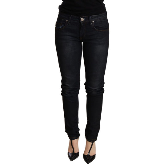 Acht Blue Washed Low Waist Skinny Denim Trouser 1728,67345645728,Acht,Blue,Clothing,Jeans & Pants - Women - Clothing,Jeans Denim - Clothing,Material: Cotton,New with tags,Skinny Jeans - Jeans Denim - Clothing,W26,W27,W28,W29,Women,Women - Clothing