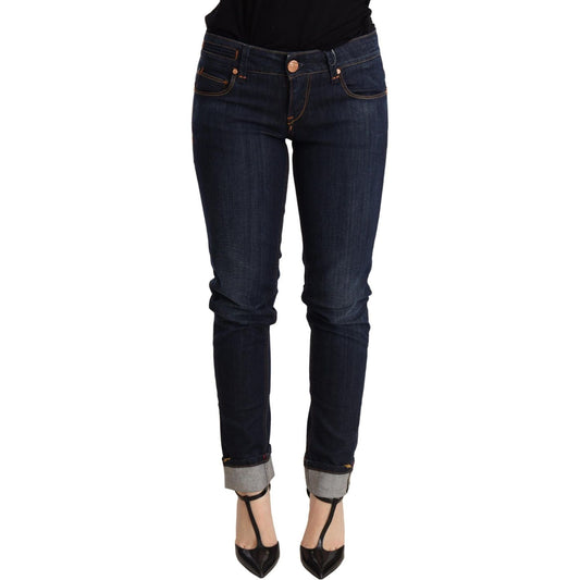 Acht Blue Washed Low Waist Skinny Denim Trouser 1728,67345645728,Acht,Blue,Clothing,Jeans & Pants - Women - Clothing,Jeans Denim - Clothing,Material: Cotton,New with tags,Skinny Jeans - Jeans Denim - Clothing,W26,Women,Women - Clothing