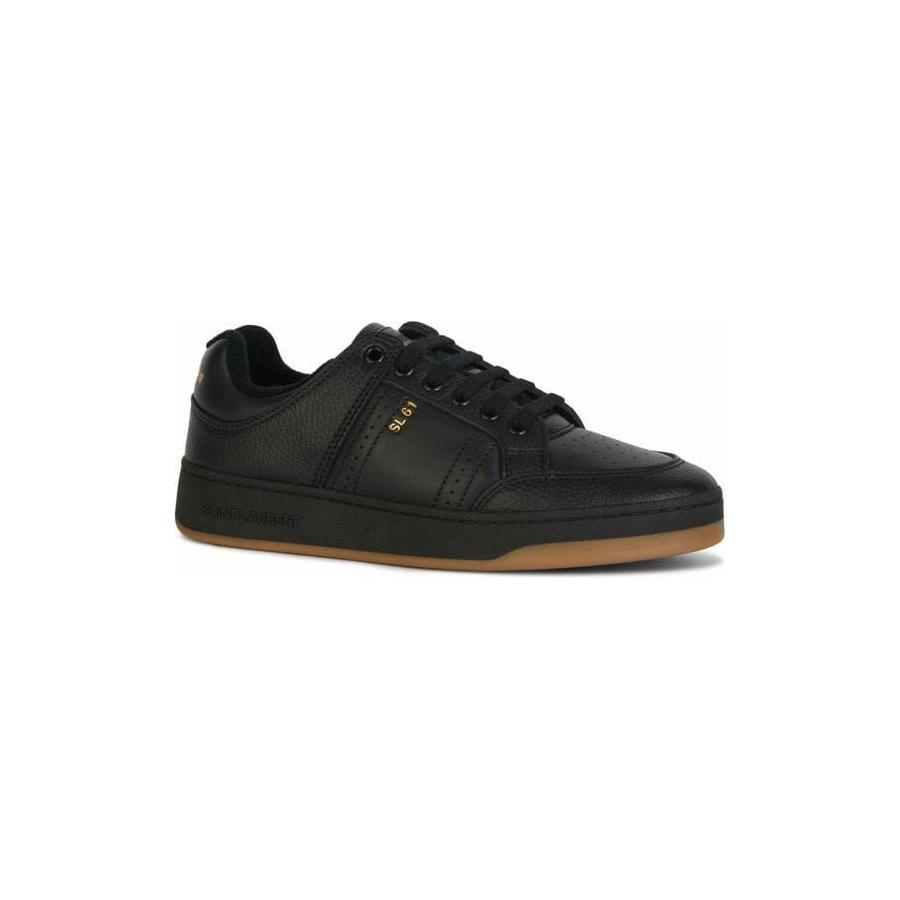 Saint Laurent Elegant Black Low-Top Leather Sneakers MAN SNEAKERS Saint Laurent