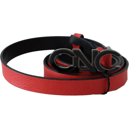 Costume National Red Reversible Leather Logo Belt 1728,67345645728,85 cm / 34 Inches,Accessories,Belts - Accessories,Belts - Women - Accessories,Costume National,High-Waist Belts - Belts - Accessories,Material: Leather,New with tags,Red,Women,Women - Acce