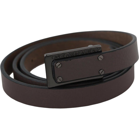 Costume National Elegant Brown Leather Fashion Belt Costume National