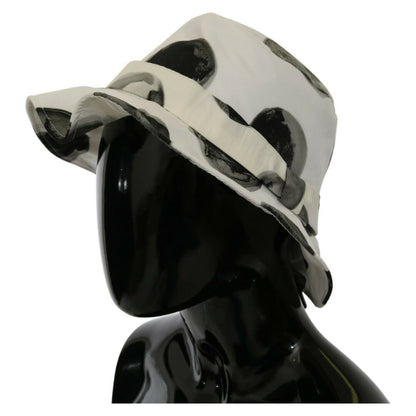 Dolce & Gabbana White Cotton Big Polka Dot Pattern Bucket Hat 1728,58 cm|M,67345645728,Accessories,Bucket Hats - Hats - Accessories,Dolce & Gabbana,Hats - Accessories,Hats - Women - Accessories,Material: 100% Cotton,New with tags,White,Women,Women - Acces