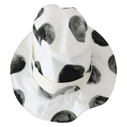 Dolce & Gabbana White Cotton Big Polka Dot Pattern Bucket Hat 1728,58 cm|M,67345645728,Accessories,Bucket Hats - Hats - Accessories,Dolce & Gabbana,Hats - Accessories,Hats - Women - Accessories,Material: 100% Cotton,New with tags,White,Women,Women - Acces