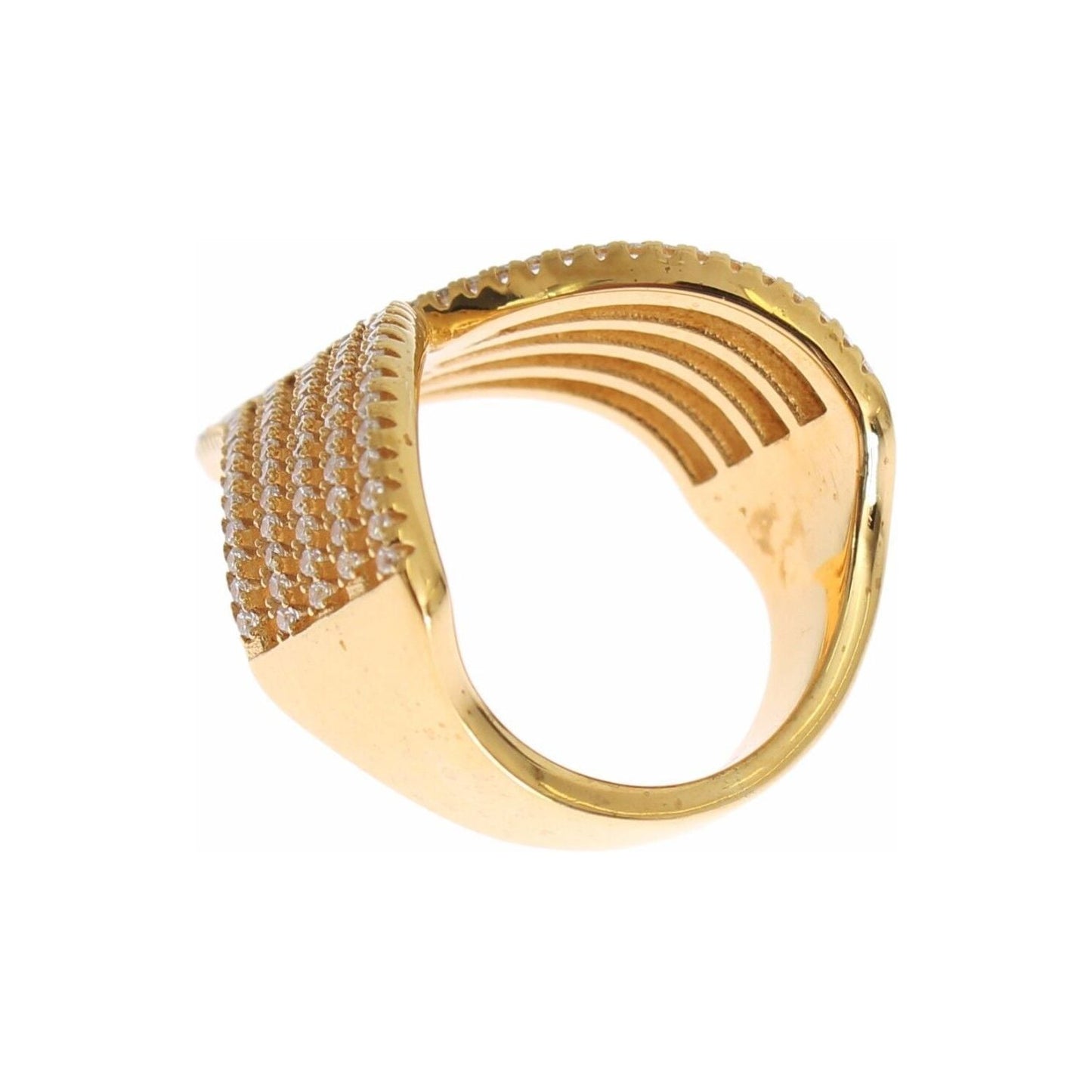 Nialaya Glamorous Gold Plated Crystal Ring Nialaya