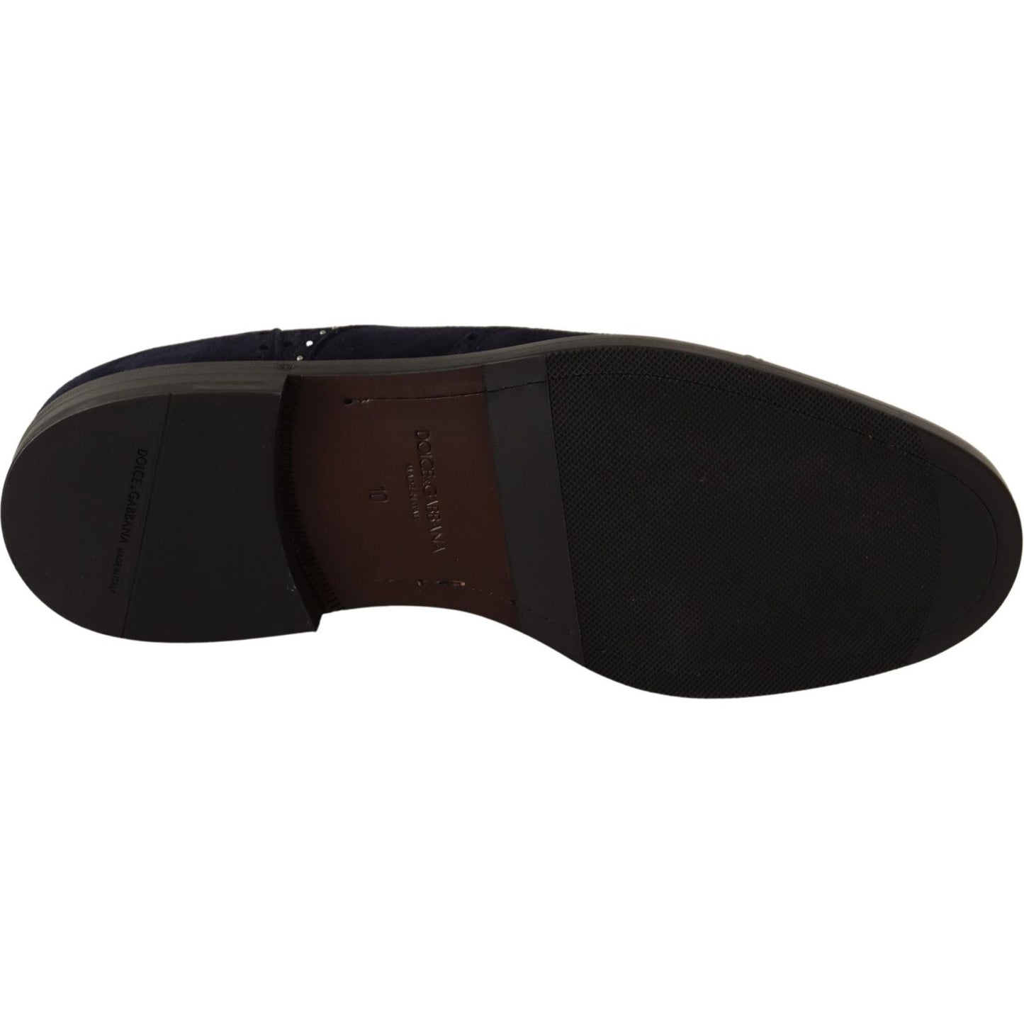 Dolce & Gabbana Blue Suede Leather Derby Studded Shoes 1728,67345645728,Blue,Dolce & Gabbana,EU44/US11,Formal - Men - Shoes,Material: 100% Suede,Men,Men - Shoes,New with tags,Oxfords and Derbies - Shoes,Shoes