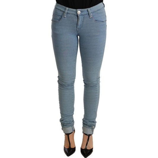 Acht Blue Cotton Stretch Hem Slim Fit Women Denim Trouser 1728,67345645728,Acht,Blue,Clothing,Jeans & Pants - Women - Clothing,Jeans Denim - Clothing,Material: Cotton,New with tags,Slim Fit Jeans - Jeans Denim - Clothing,W26 | IT40,Women,Women - Clothing