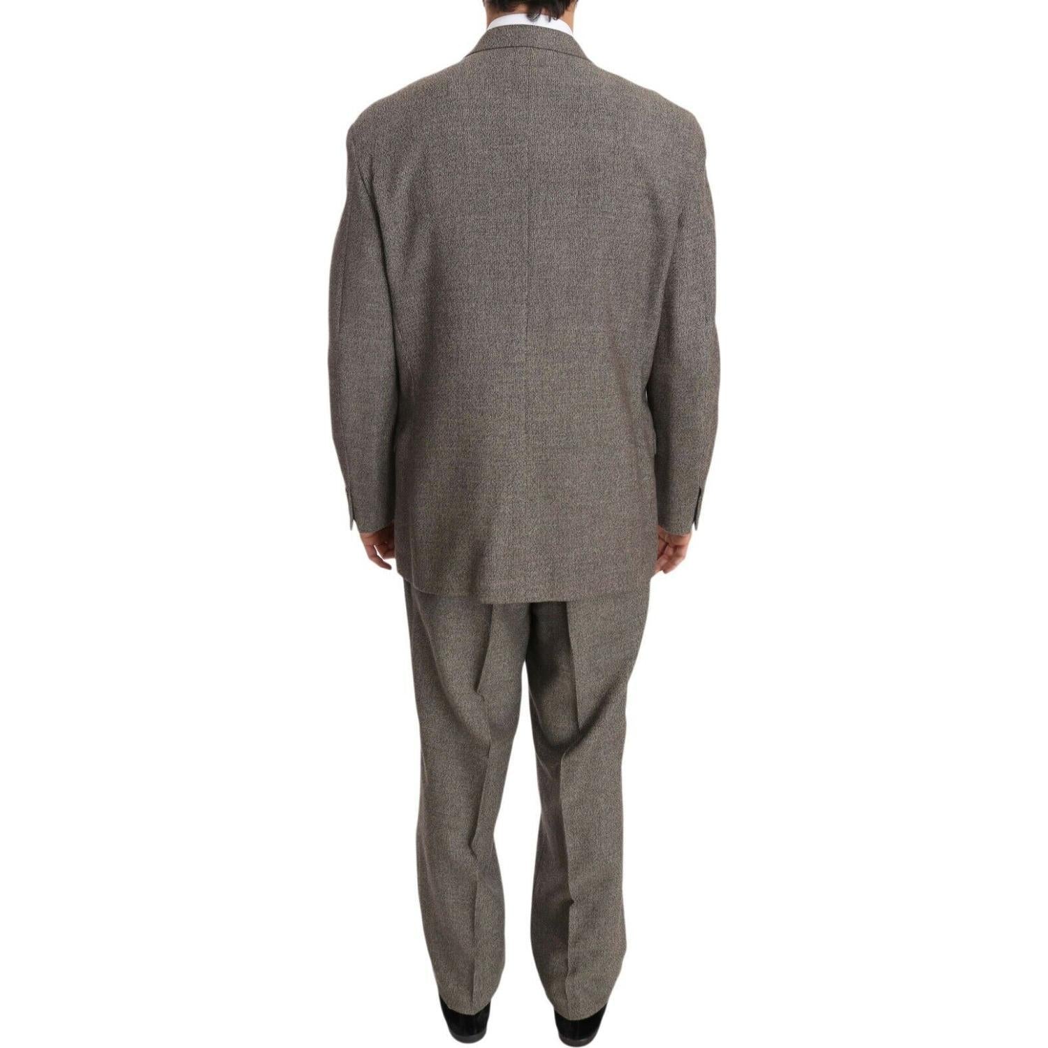 Fendi Brown Wool Regular Single  Breasted Suit