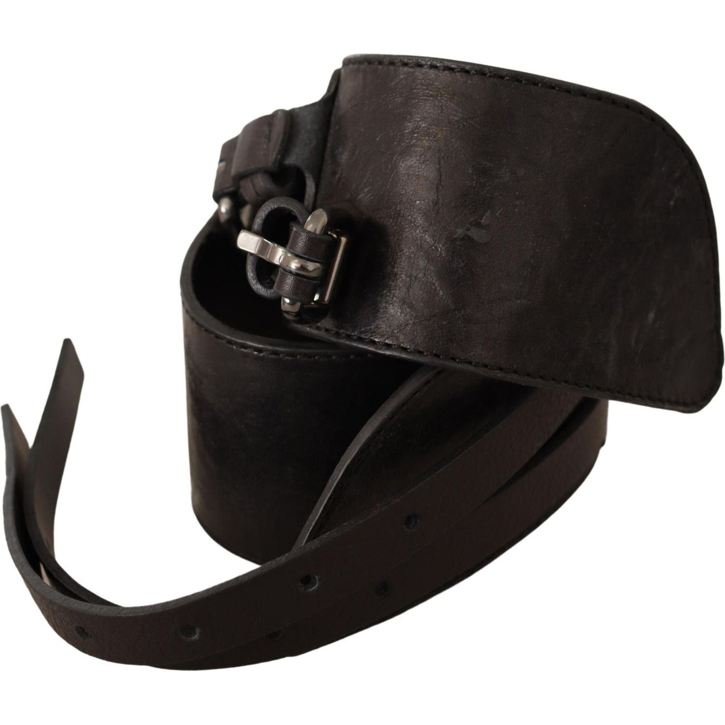 Costume National Dark Brown Leather Double Buckle Belt 1728,67345645728,70 cm / 28 Inches,Accessories,Belts - Accessories,Belts - Women - Accessories,Brown,Costume National,Material: Leather,New with tags,Regular Belts - Belts - Accessories,Women,Women -