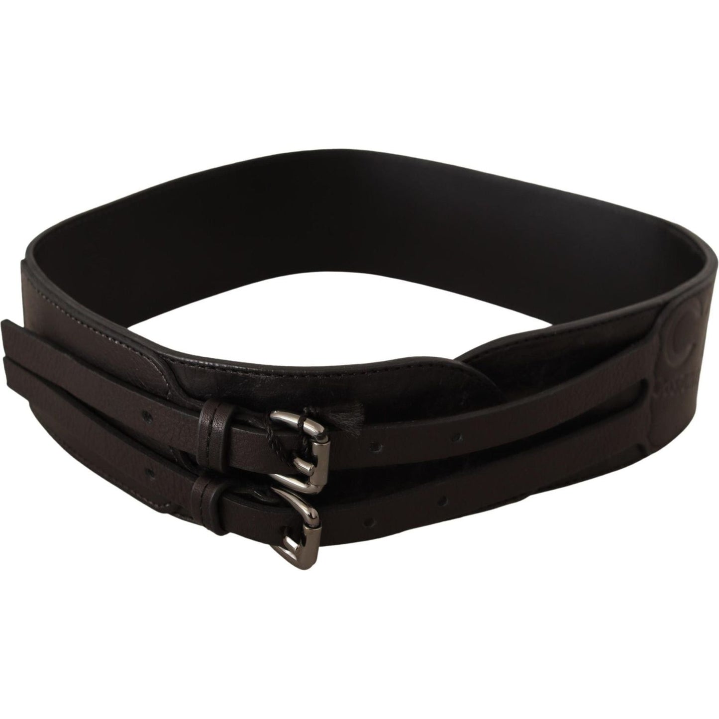 Costume National Dark Brown Leather Double Buckle Belt 1728,67345645728,70 cm / 28 Inches,Accessories,Belts - Accessories,Belts - Women - Accessories,Brown,Costume National,Material: Leather,New with tags,Regular Belts - Belts - Accessories,Women,Women -