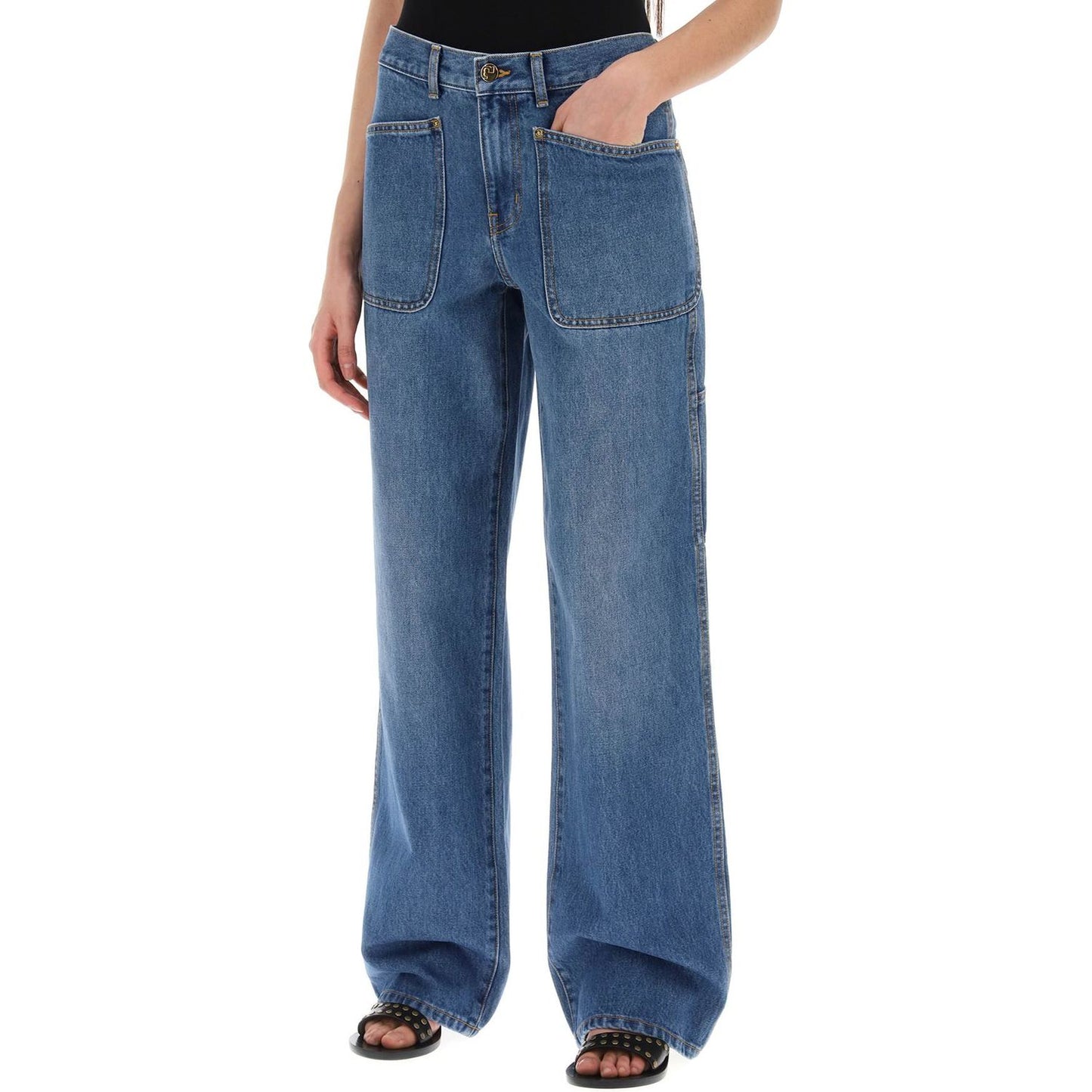 Tory Burch high-waisted cargo style jeans in Jeans Tory Burch