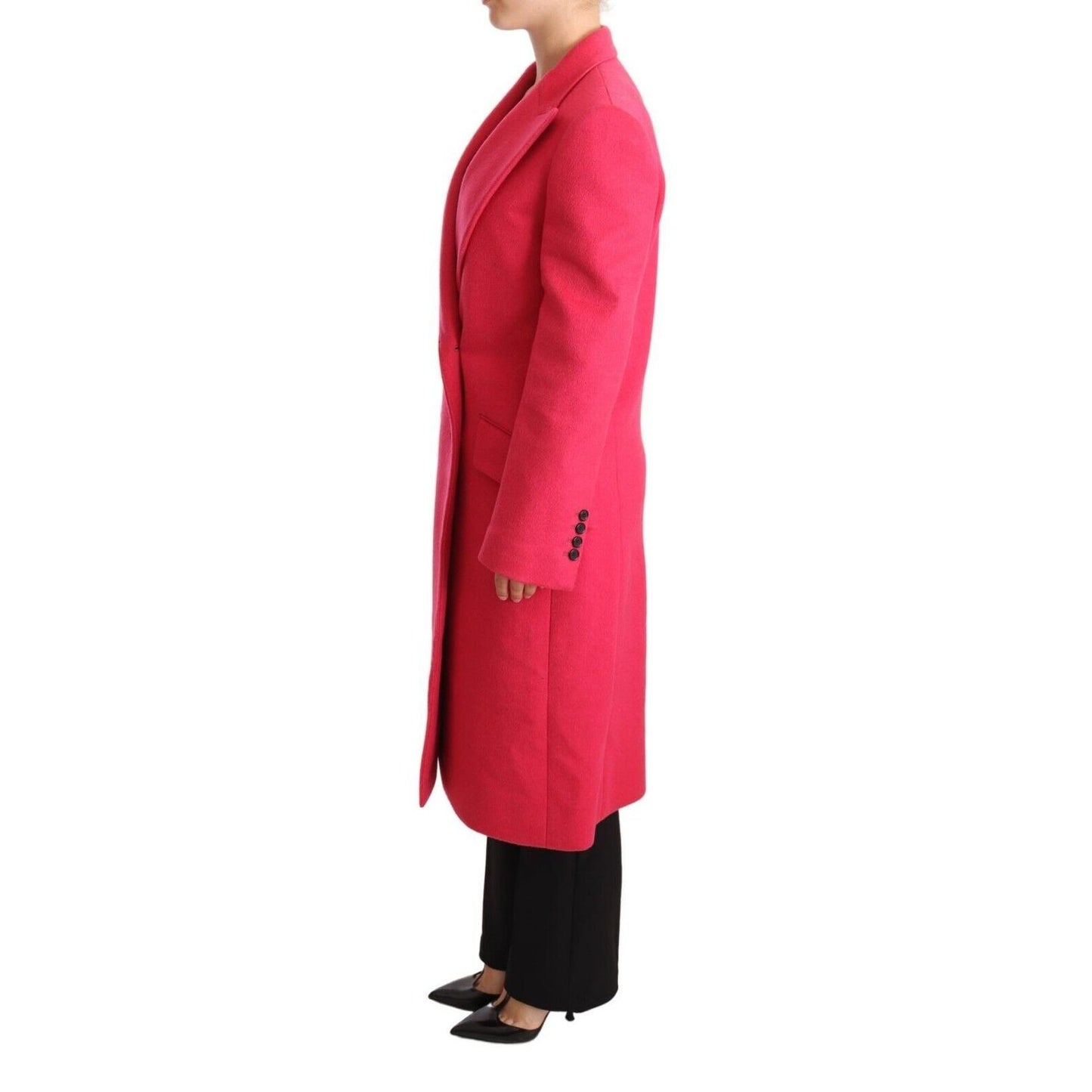 Dolce & Gabbana Pink Double Breasted Trenchcoat Jacket