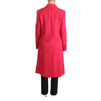 Dolce & Gabbana Pink Double Breasted Trenchcoat Jacket