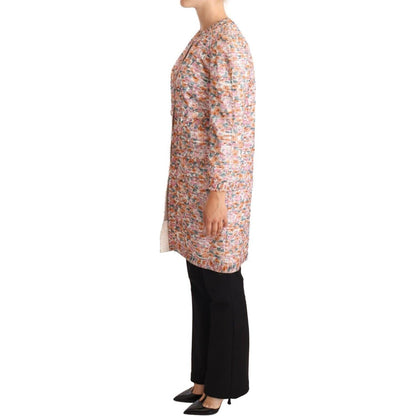 Dolce & Gabbana Multicolor Floral Print Silk Trench Coat Jacket 1728,67345645728,Clothing,Dolce & Gabbana,IT40 | M,Jackets & Coats - Clothing,Jackets & Coats - Women - Clothing,Material: 100% Silk,Multicolor,New with tags,Trench Coats - Jackets & Coats -