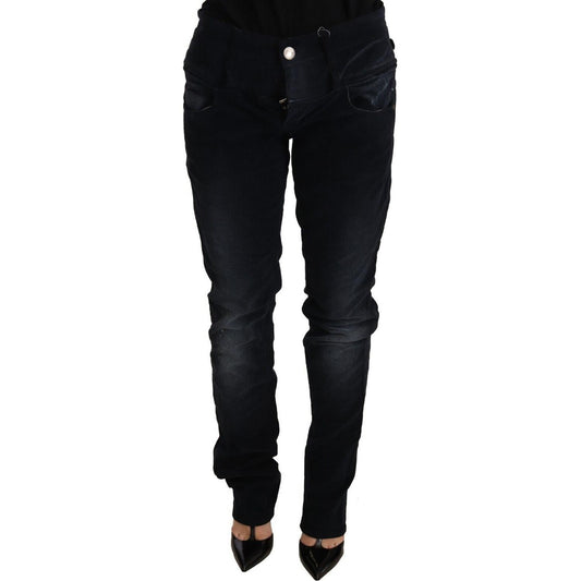 Acht Blue Washed Cotton Denim Low Waist Loose Fit Trousers Jeans 1728,67345645728,Acht,Blue,Clothing,Jeans & Pants - Women - Clothing,Jeans Denim - Clothing,Material: Cotton,New with tags,Relaxed Fit Jeans - Jeans Denim - Clothing,W26,Women,Women - Clothi