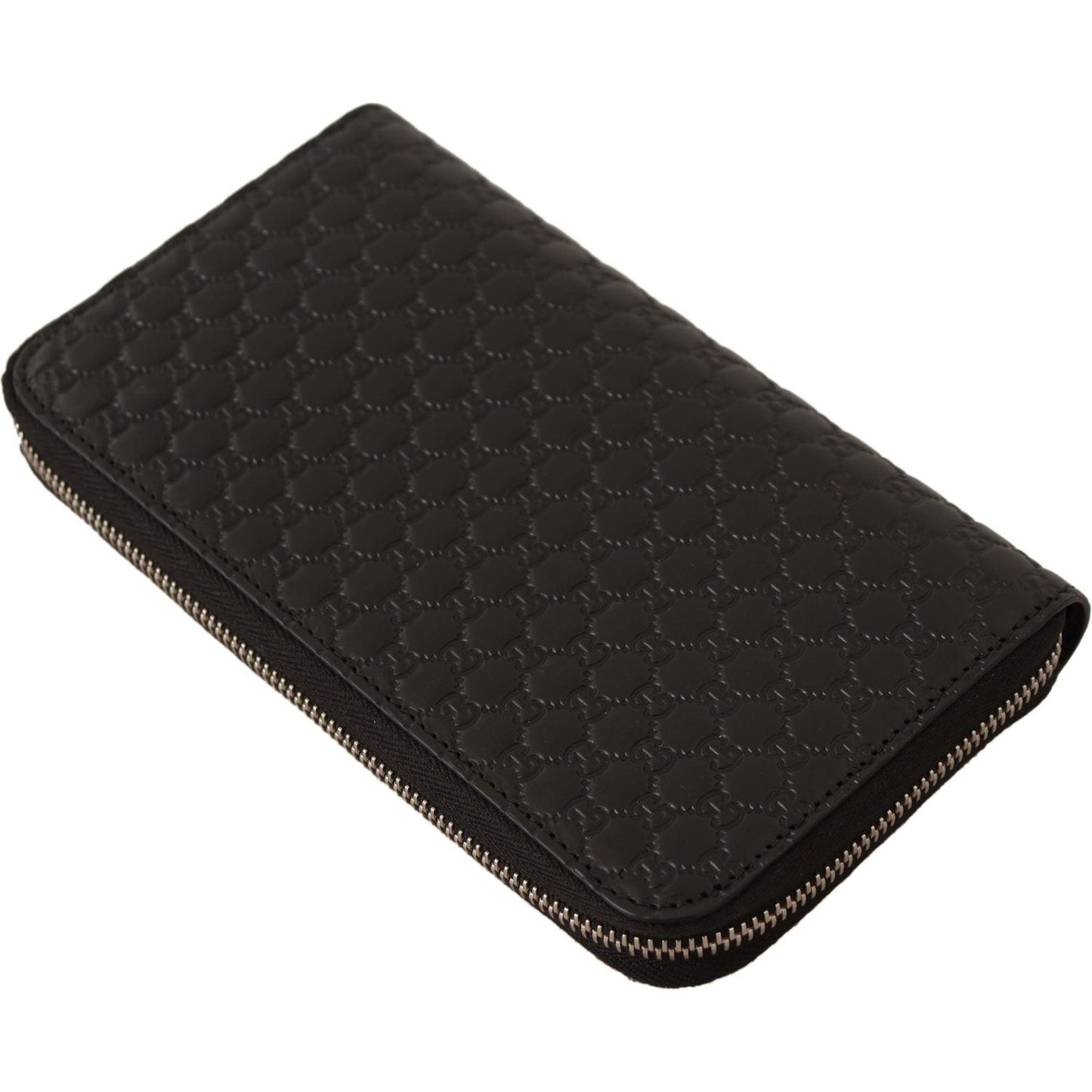 Gucci Elegant Black Leather Zip-Around Wallet Gucci