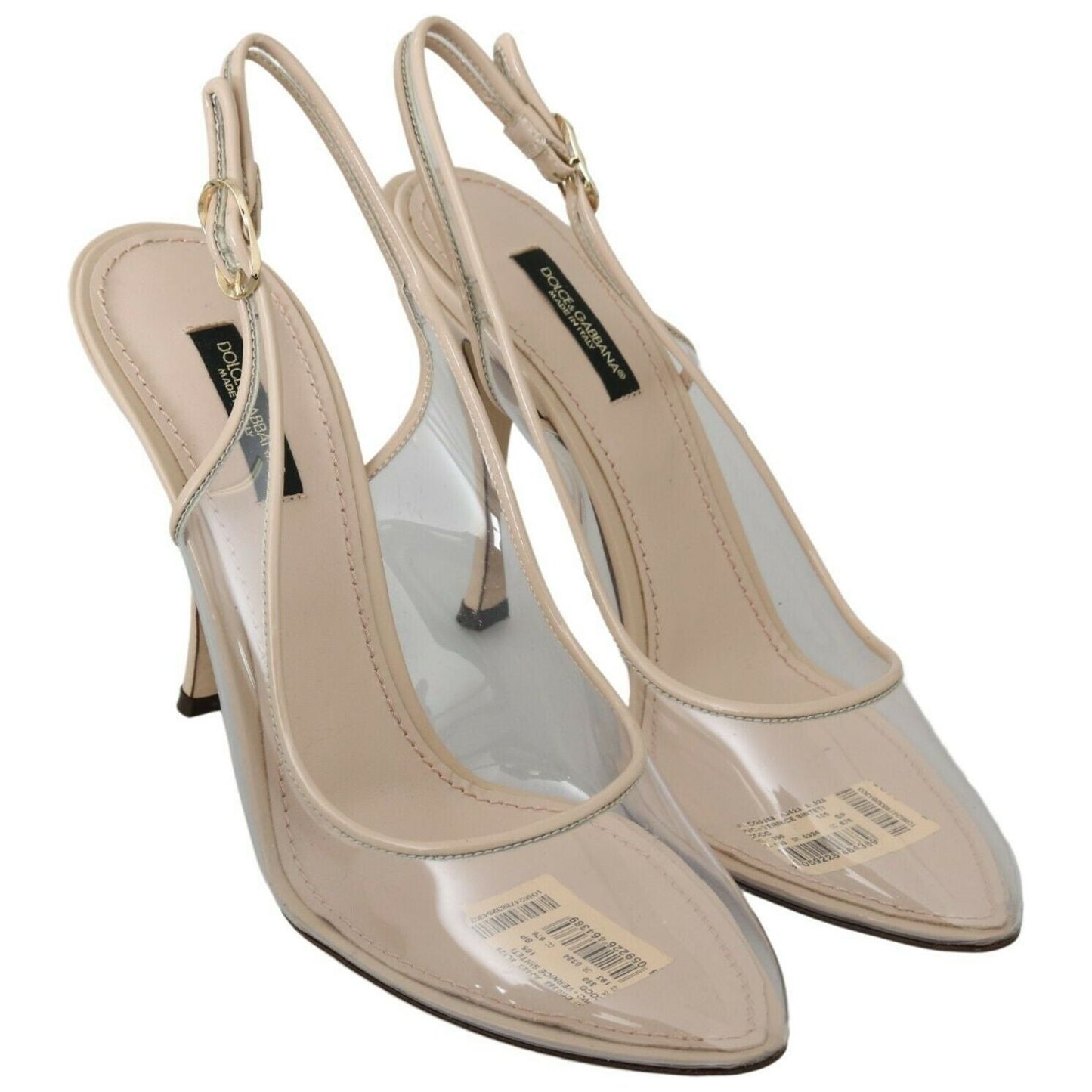 Dolce & Gabbana Elegant Nude Beige Slingback Heels WOMAN PUMPS Dolce & Gabbana