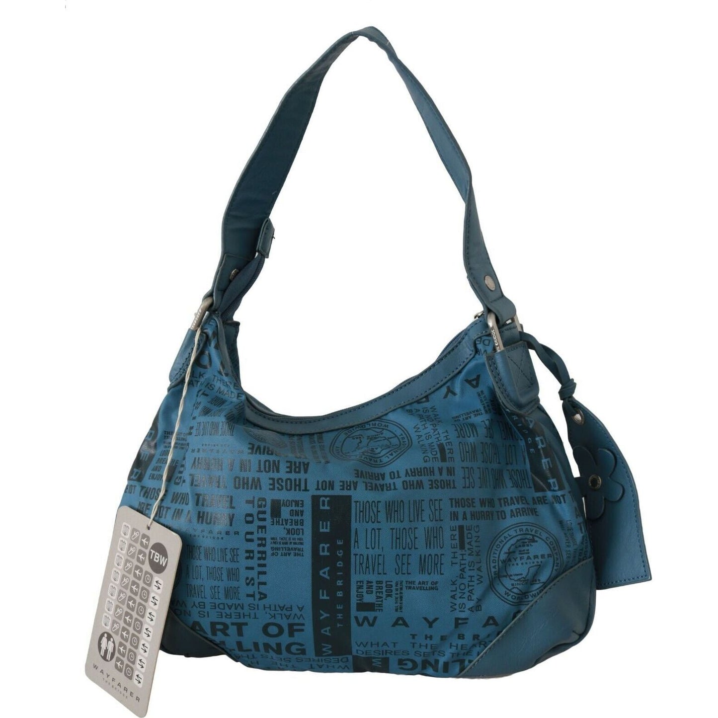 WAYFARER Chic Blue Fabric Shoulder Bag - Perfect for Everyday Elegance WOMAN SHOULDER BAGS WAYFARER