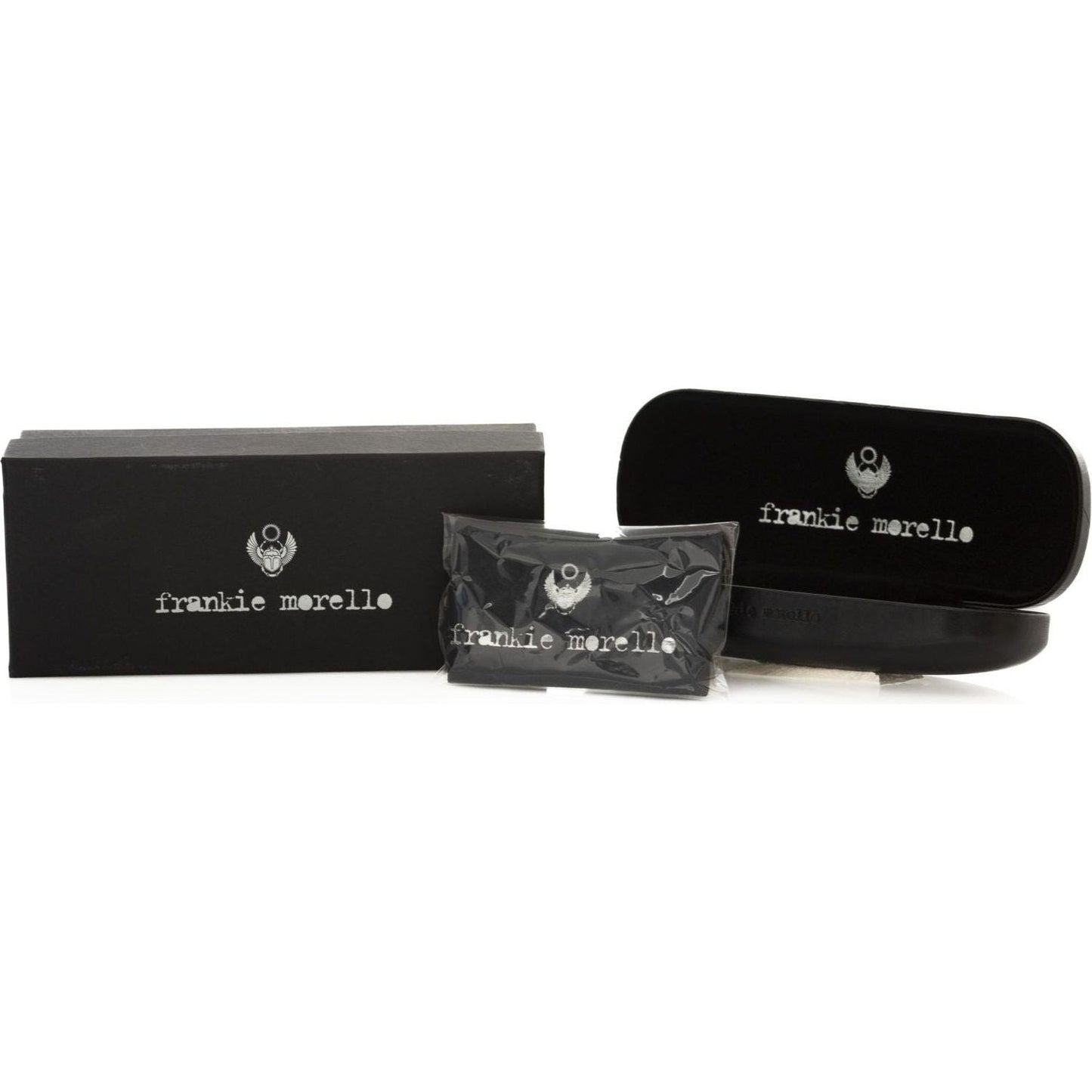 Frankie Morello Black Metallic Fibre Men Sunglasses 1728,67345744032,Accessories,Black,Frankie Morello,Glasses and Sunglasses - Accessories,Men,New with tags,Sunglasses,Sunglasses - Glasses and Sunglasses - Accessories,Sunglasses for Men - Sunglasses