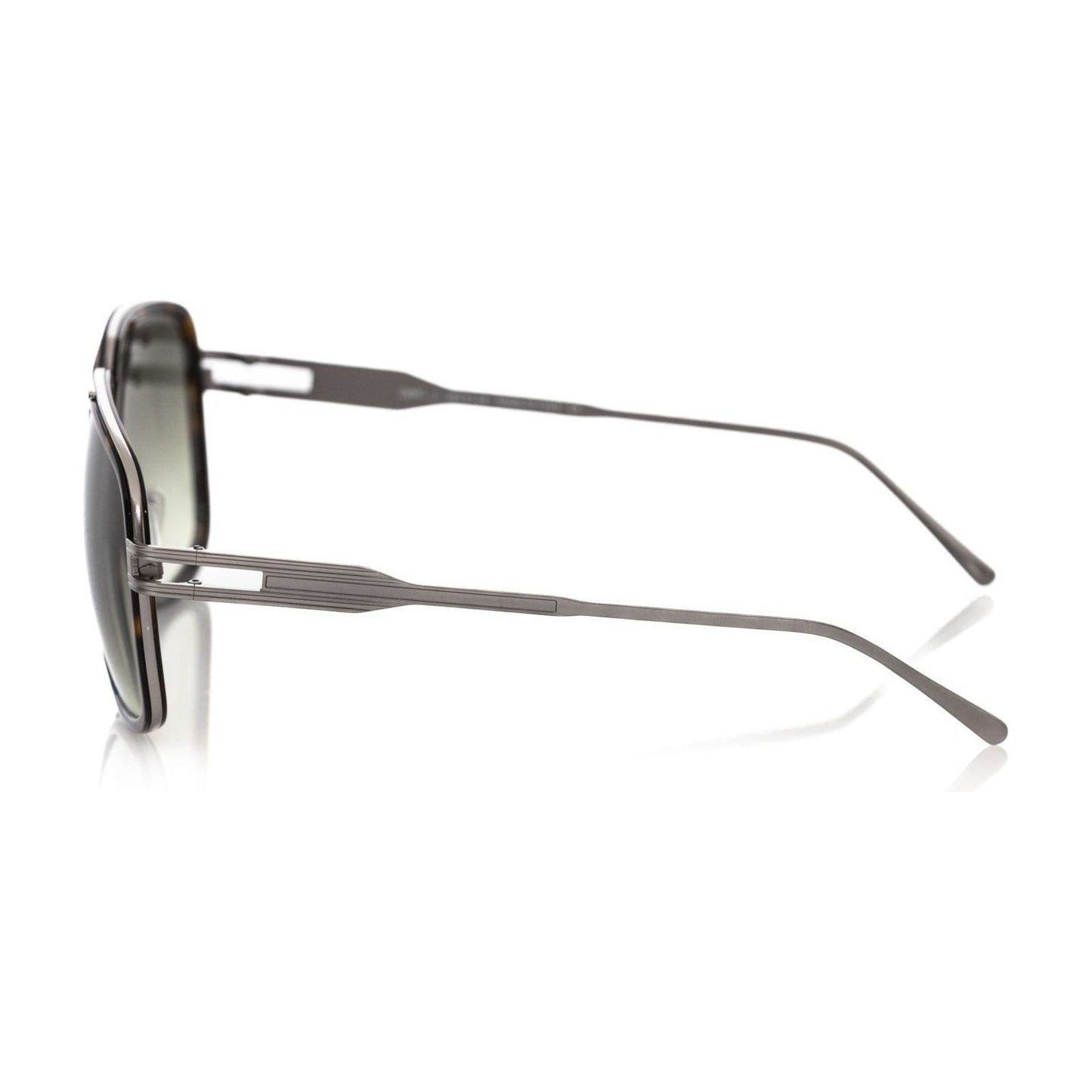 Frankie Morello Brown Metallic Fiber Men Sunglass Frankie Morello