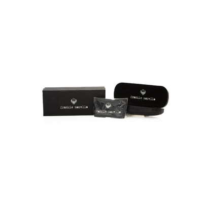 Frankie Morello Black Metallic Men's Sunglass Shield