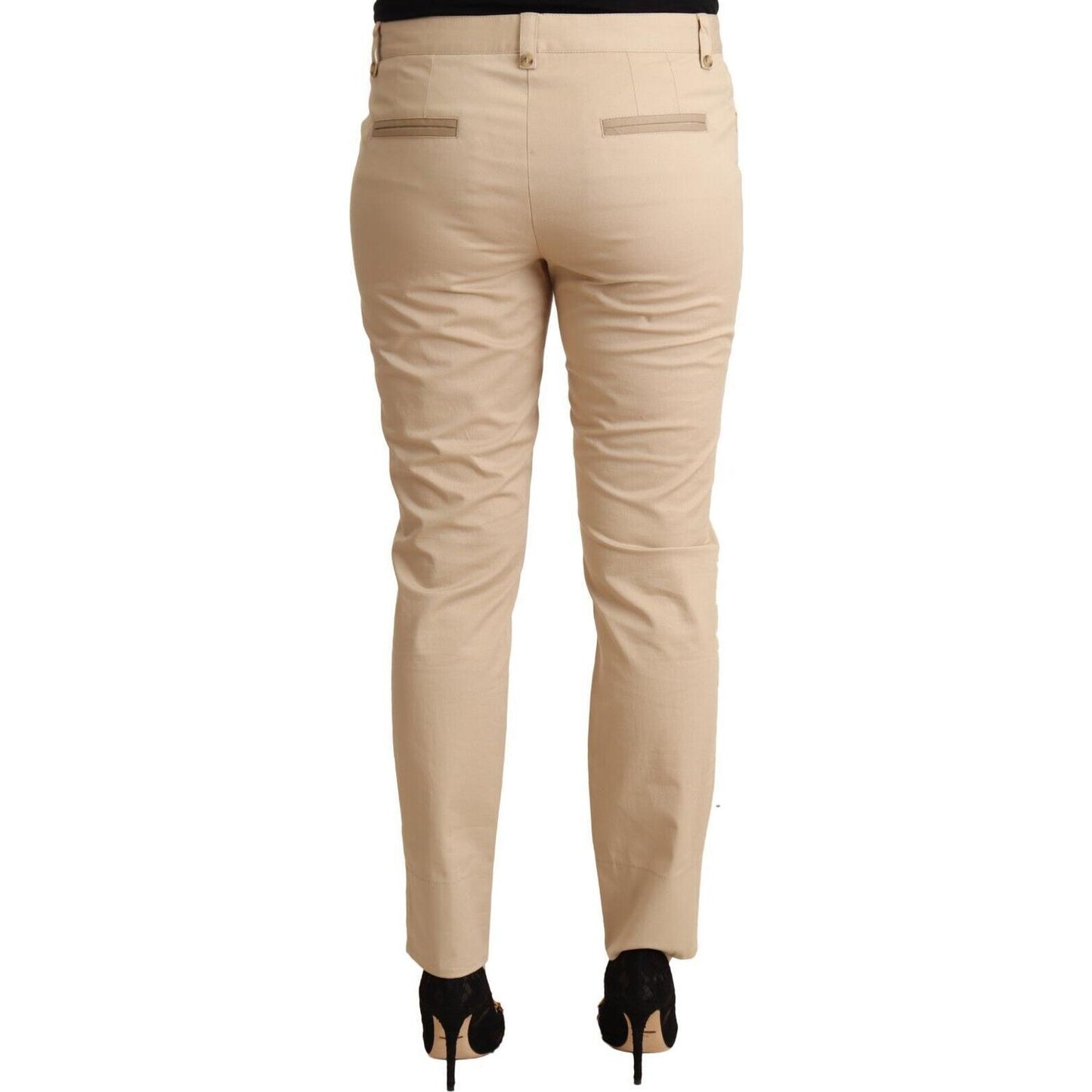 Dolce & Gabbana Elegant Beige Cotton Stretch Skinny Pants Jeans & Pants Dolce & Gabbana