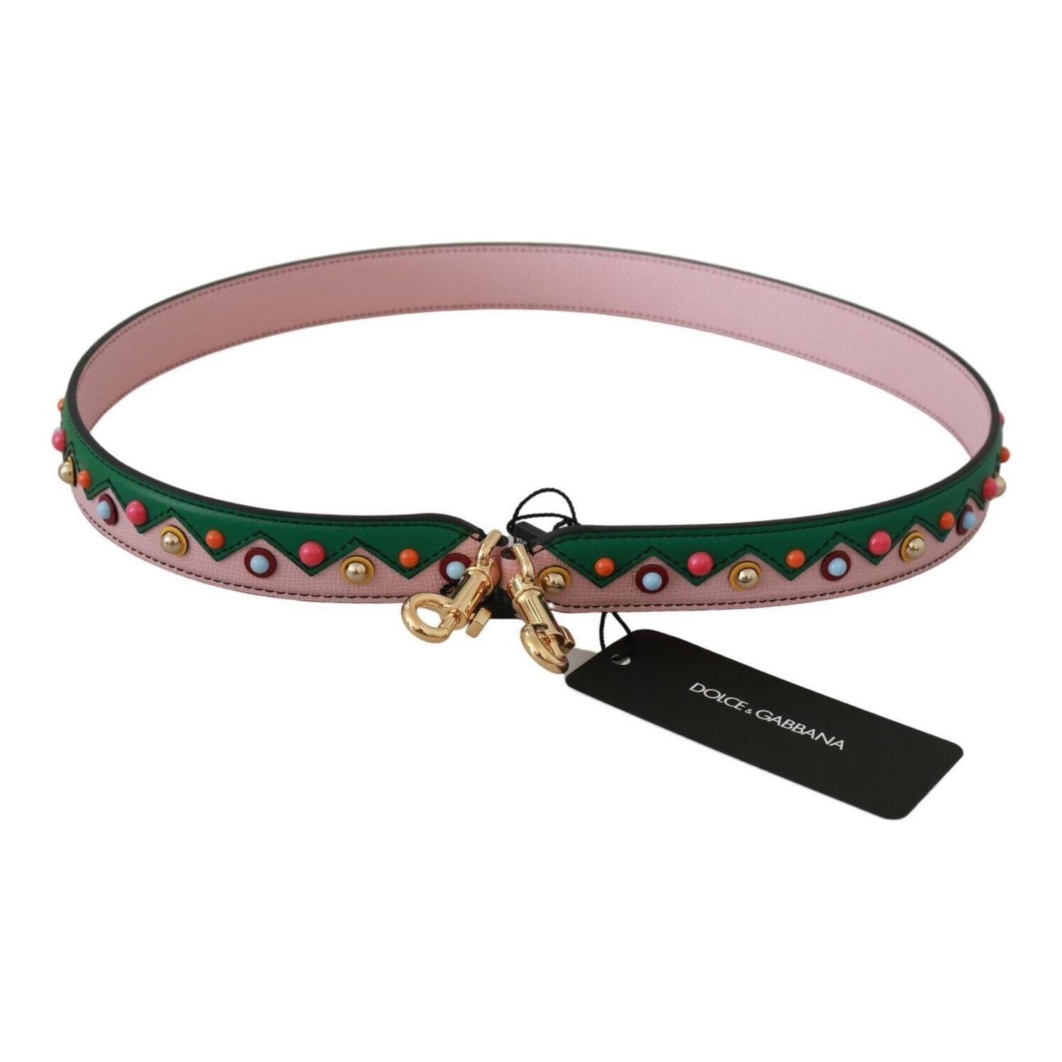 Dolce & Gabbana Shoulder Strap Leather Pink Handbag Accessory