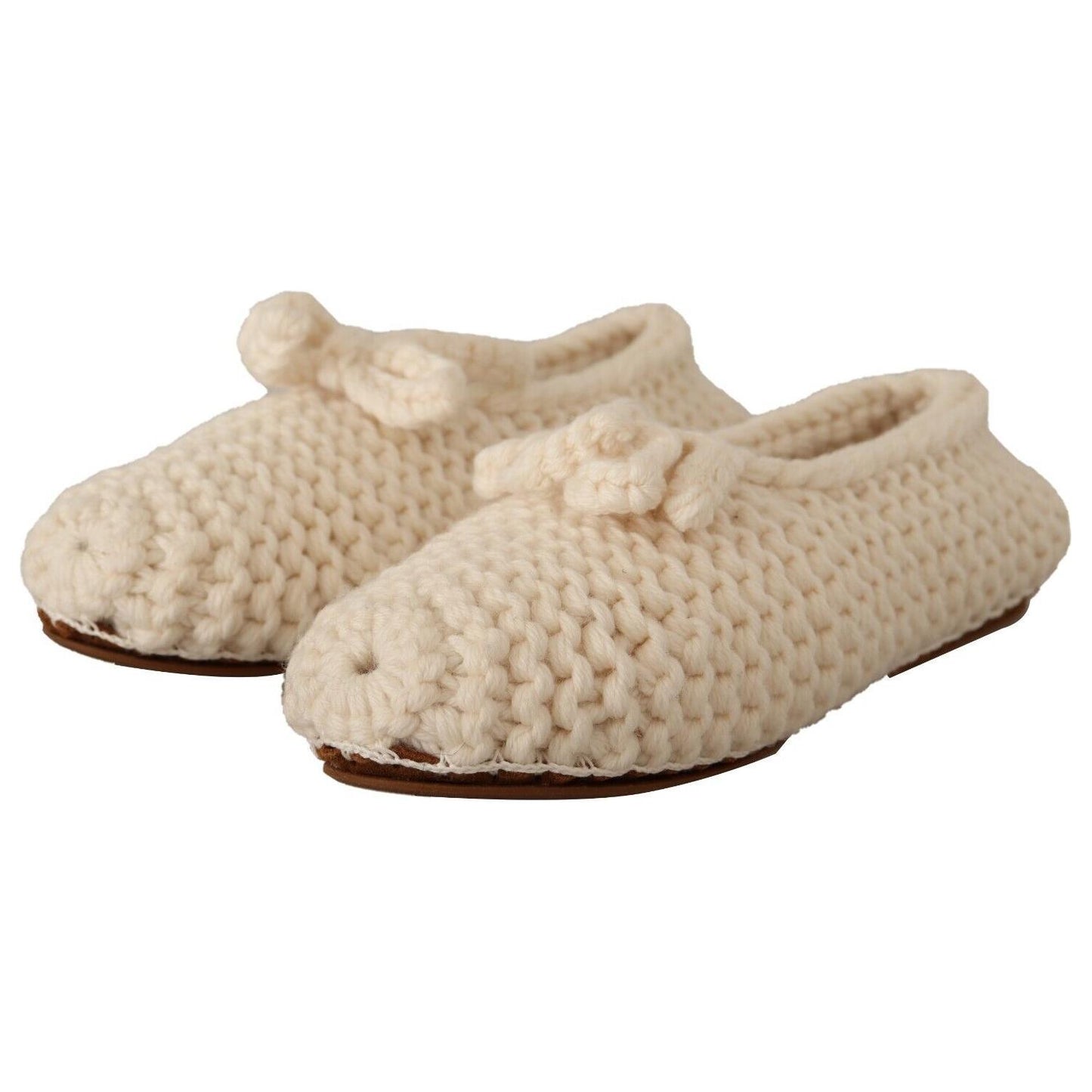 Dolce & Gabbana Chic Wool Knit Ballerina Flats Dolce & Gabbana