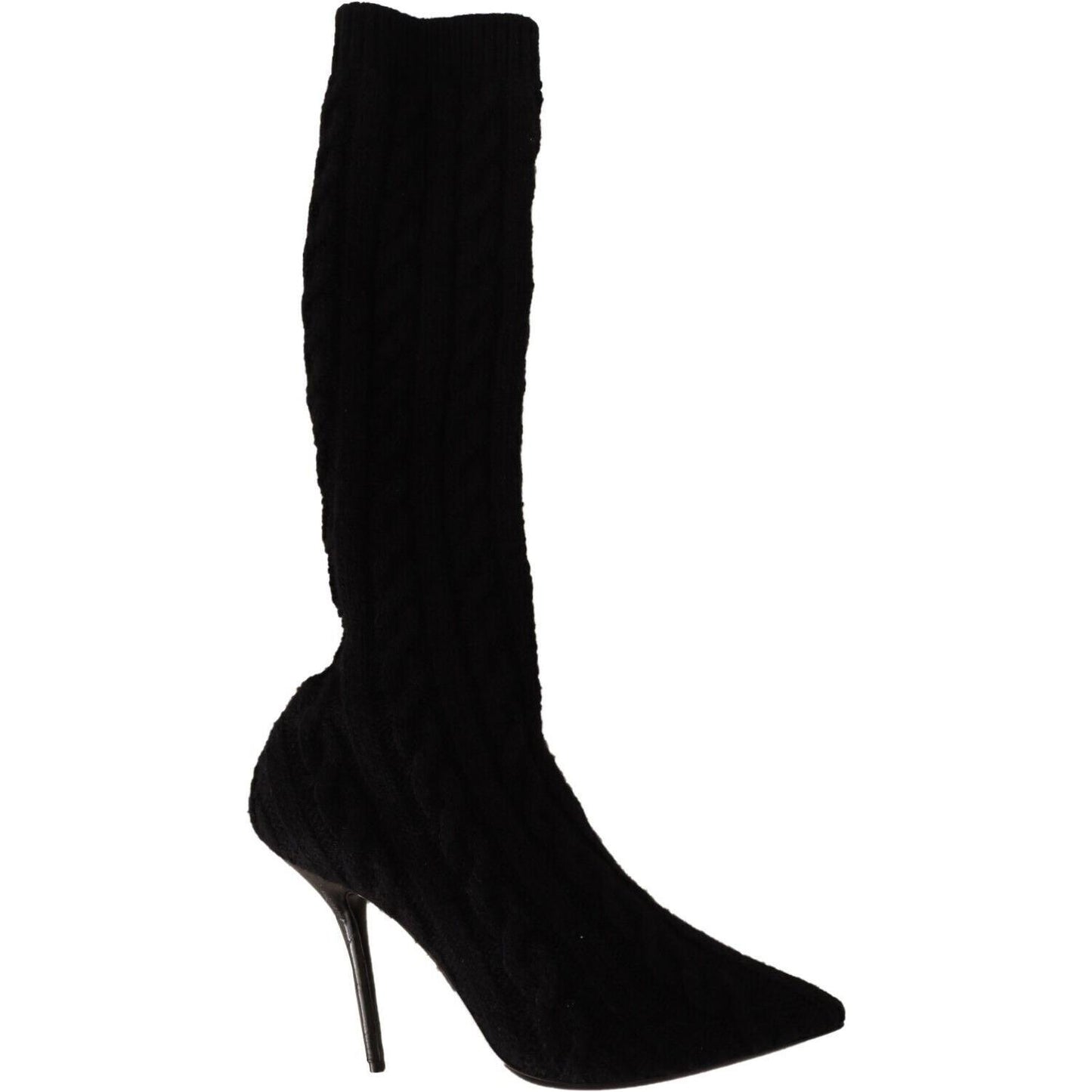 Dolce & Gabbana Elegant Stretch Sock Boots in Black Dolce & Gabbana