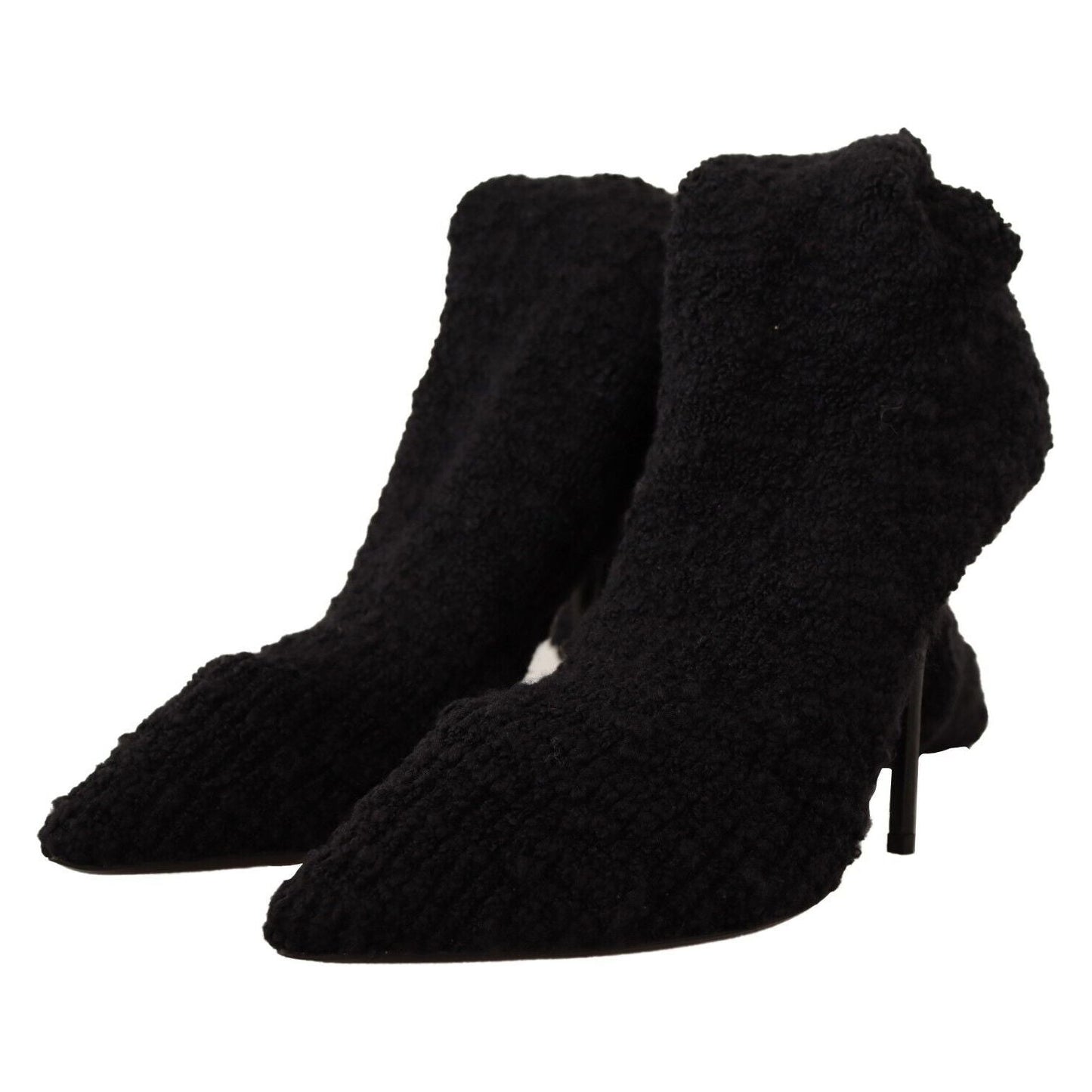 Dolce & Gabbana Black Stretch Socks Knee High Booties Shoes 1728,67345645728,Black,Boots - Shoes,Boots - Women - Shoes,Dolce & Gabbana,EU41/US10.5,High Heel - Boots - Shoes,Material: Fabric,New with tags,Shoes,Women,Women - Shoes