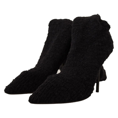 Dolce & Gabbana Black Stretch Socks Knee High Booties Shoes 1728,67345645728,Black,Boots - Shoes,Boots - Women - Shoes,Dolce & Gabbana,EU41/US10.5,High Heel - Boots - Shoes,Material: Fabric,New with tags,Shoes,Women,Women - Shoes