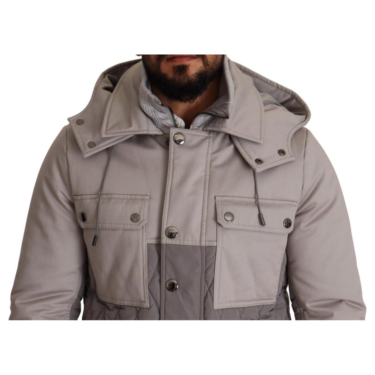 Dolce & Gabbana Elegant Lightweight Gray Windbreaker Jacket Dolce & Gabbana