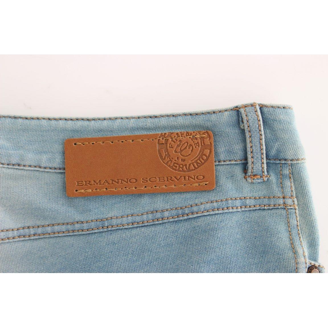 Ermanno Scervino Elegant Light Blue Capri Jeans Jeans & Pants Ermanno Scervino