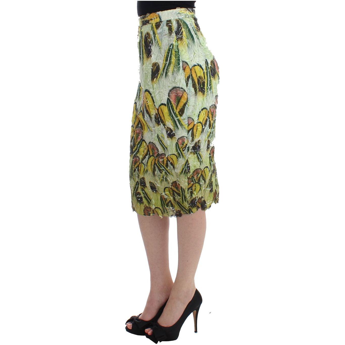 Lanre Da Silva Ajayi Vibrant Silk Blend Pencil Skirt Lanre Da Silva Ajayi