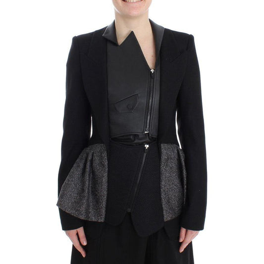 KAALE SUKTAE Elegant Monochrome Zippered Blazer Jacket Coats & Jackets KAALE SUKTAE