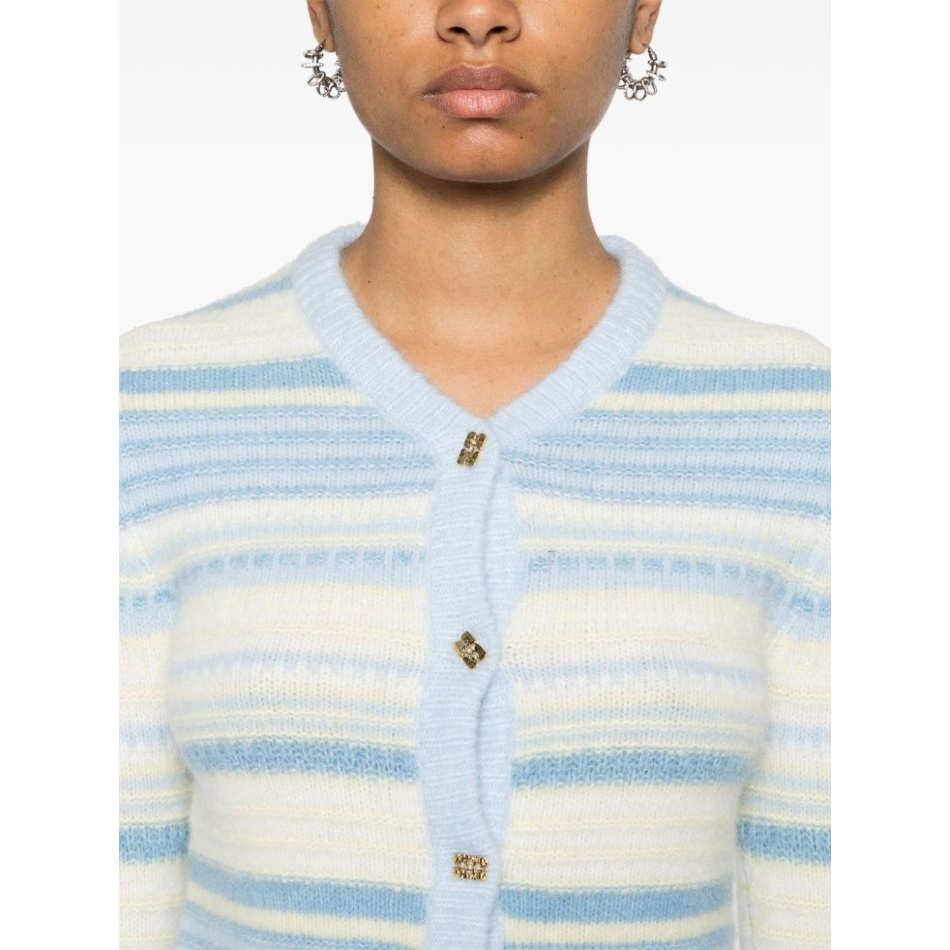 GANNI Sweaters Clear Blue Topwear Ganni