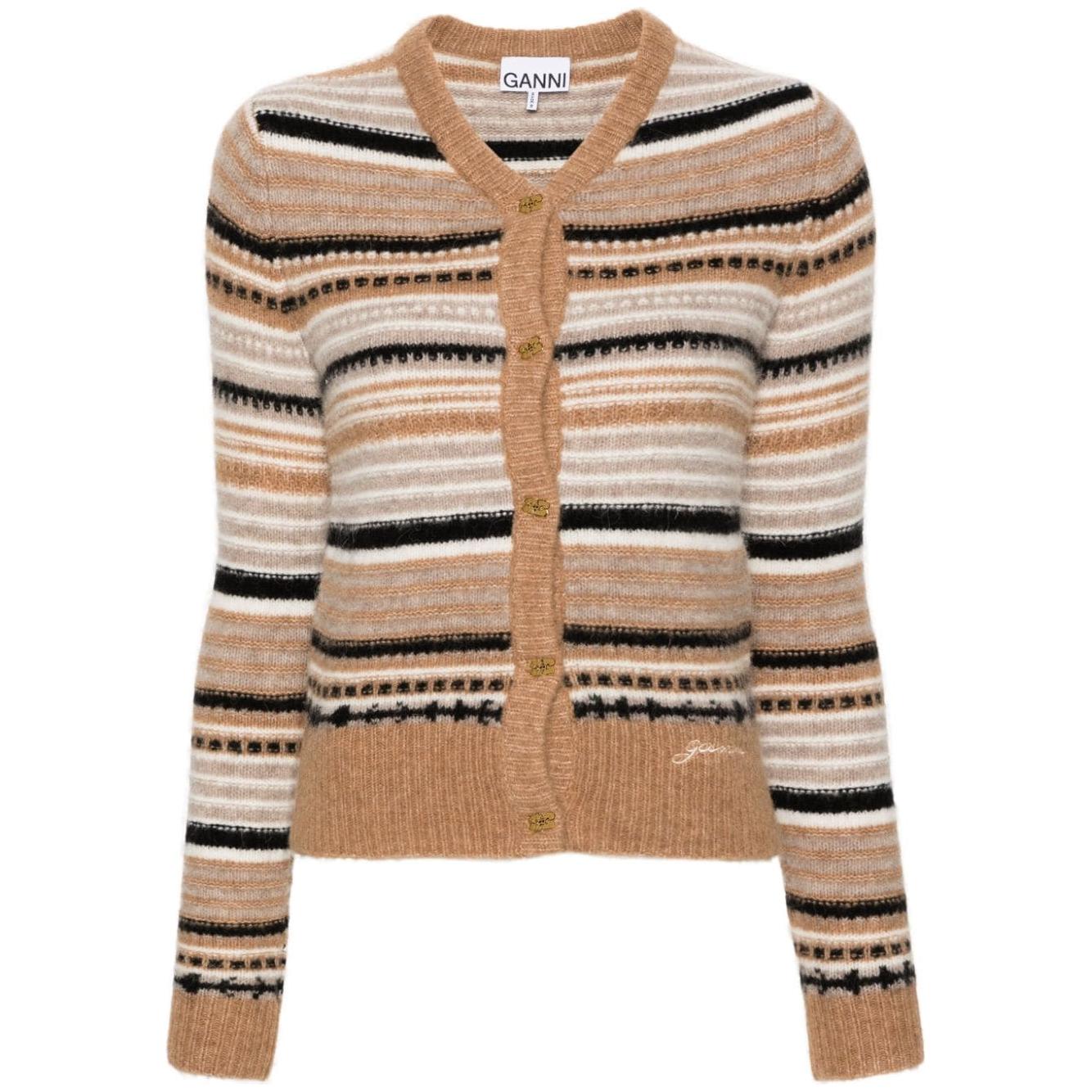 GANNI Sweaters Beige Topwear Ganni