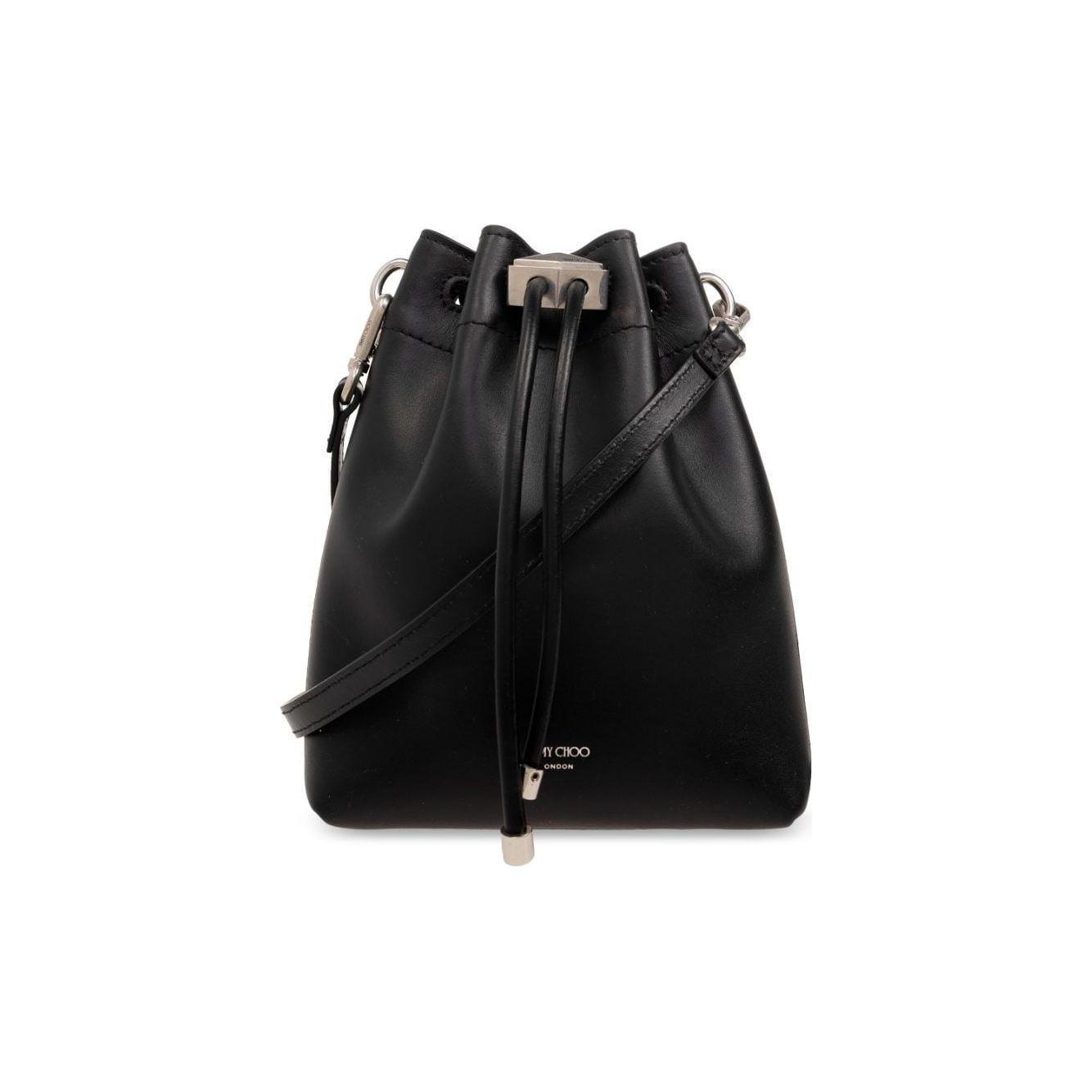 Jimmy Choo black calf leather smooth grain  Bucket Bag Clutches Jimmy Choo