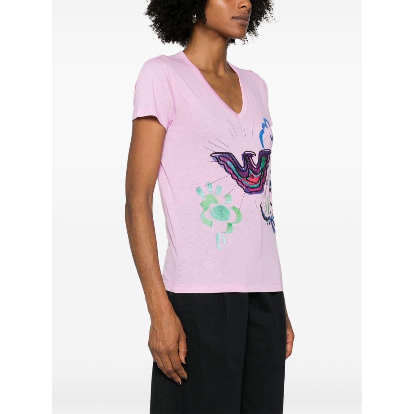 Emporio Armani T-shirts and Polos Lilac Topwear Emporio Armani