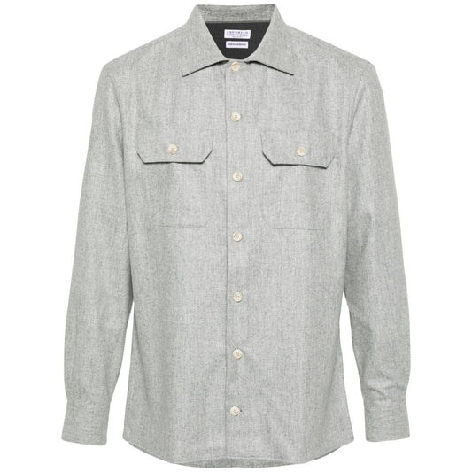 Brunello Cucinelli Shirts Light Grey Shirts Brunello Cucinelli