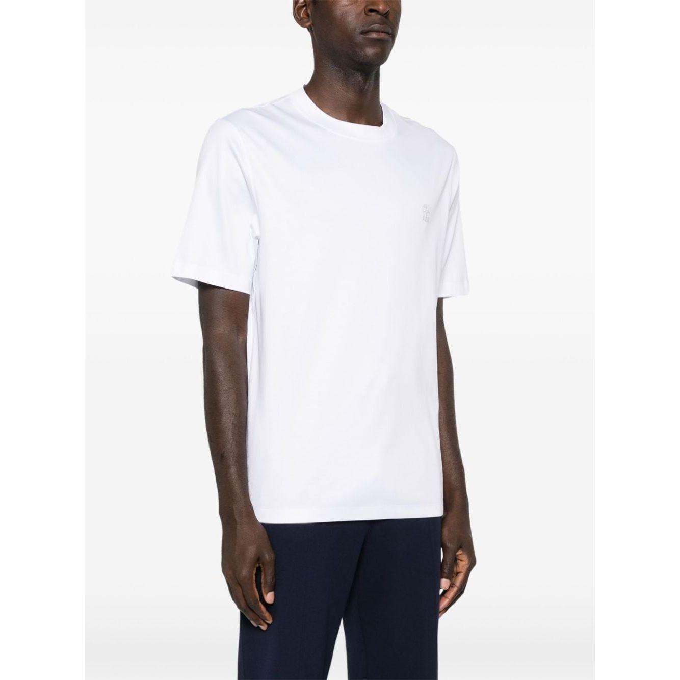 Brunello Cucinelli T-shirts and Polos White Topwear Brunello Cucinelli