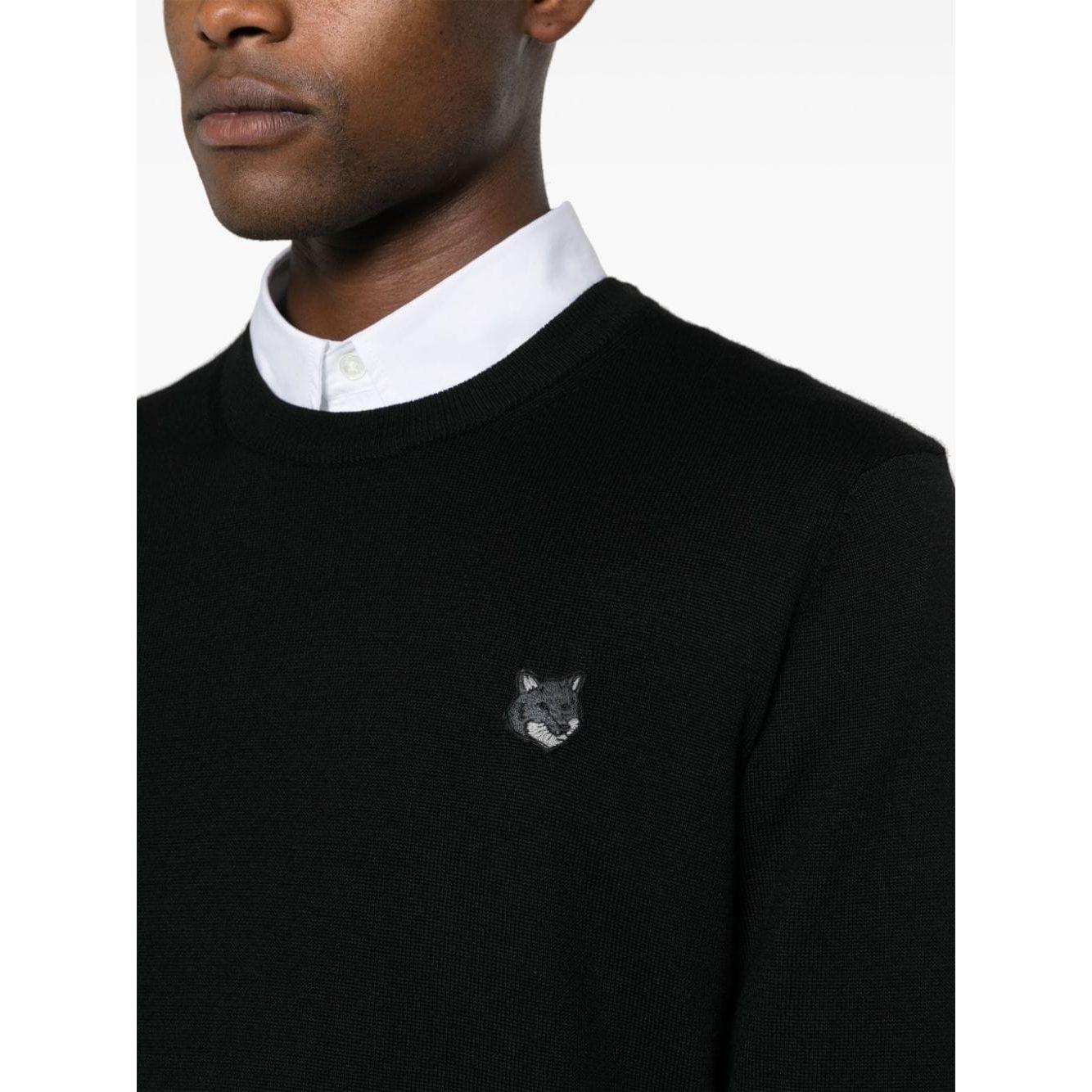 MAISON KITSUNE' Sweaters Black Topwear Maison Kitsune'