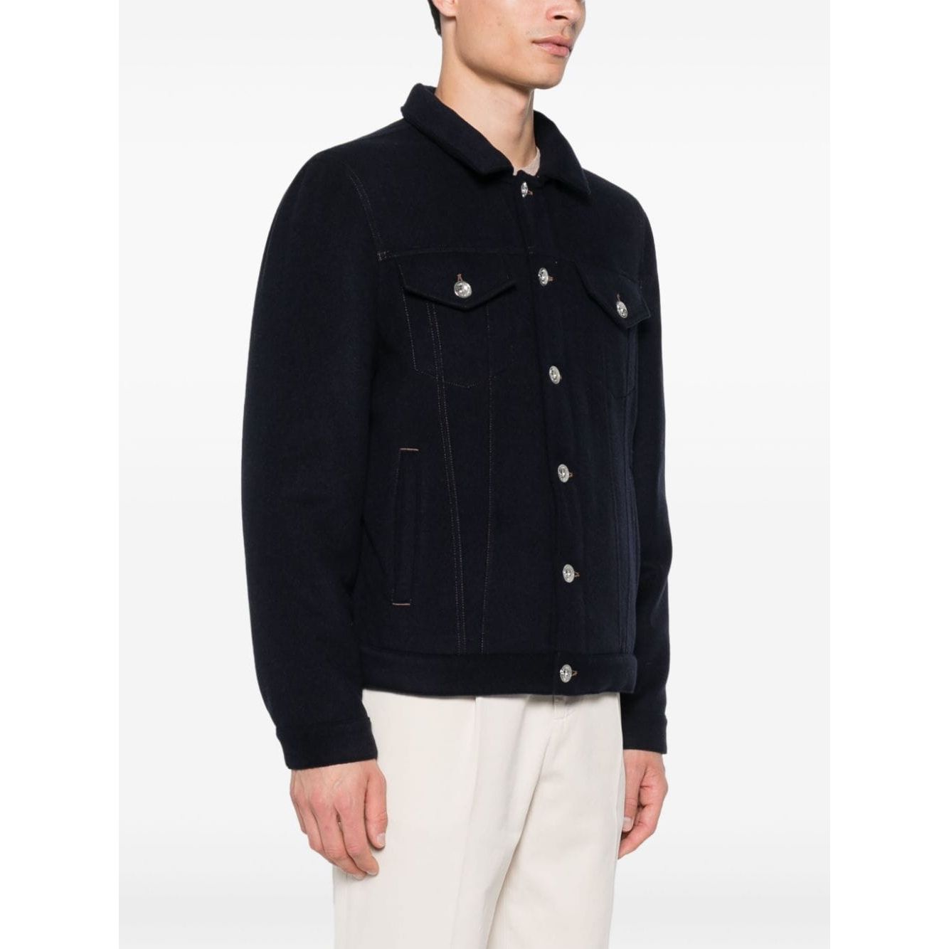 Brunello Cucinelli Coats Blue Jackets Brunello Cucinelli